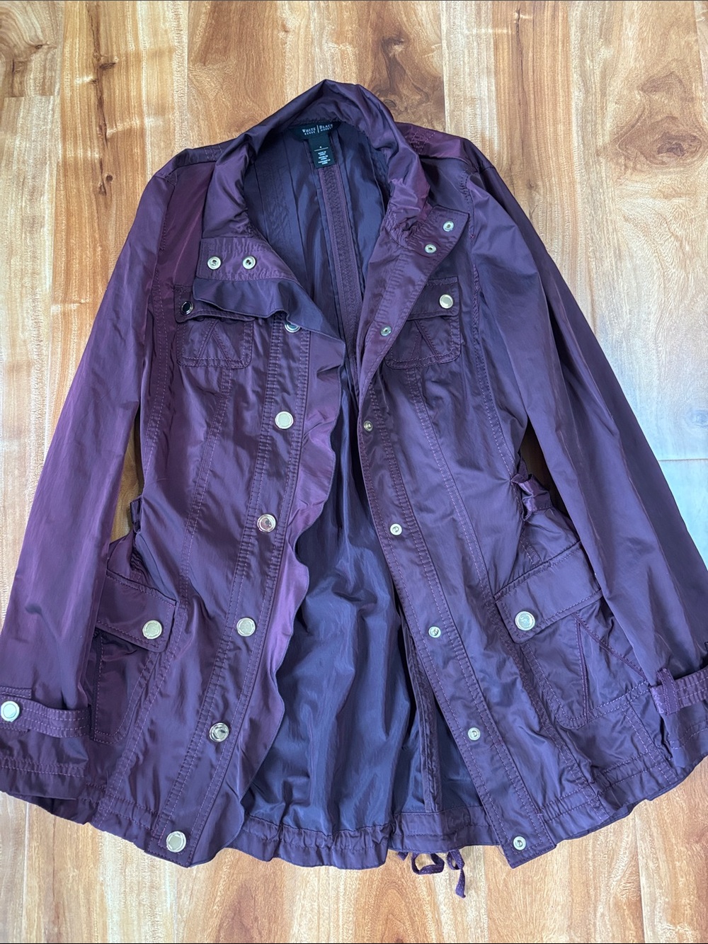 WHBM Deep Plum Utility Anorak Jacket